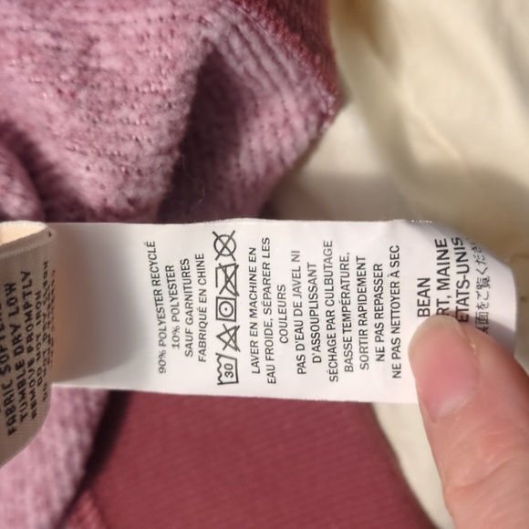 LL Bean Pink Sweater Fleece Crewneck Pullover - Picture 4 of 4